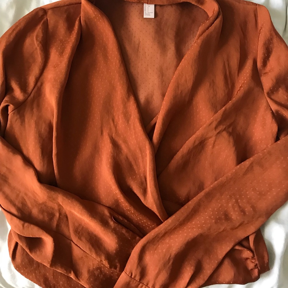 Silky Forever 21 Long Sleeve Blouse